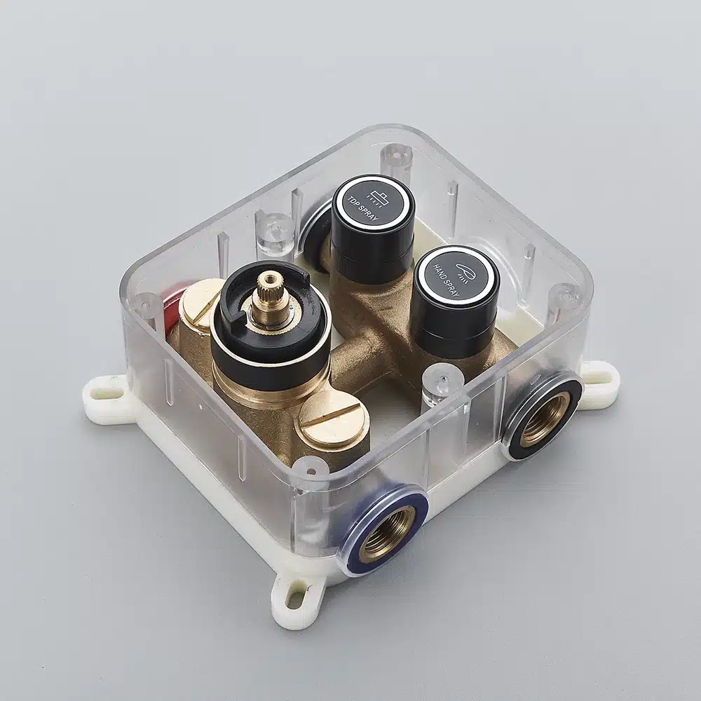 Dušisegisti komplekt musta termostaadiga, vihmavee ja juga 40X80 | kujundav pilt e-kaubamaja pildikogust