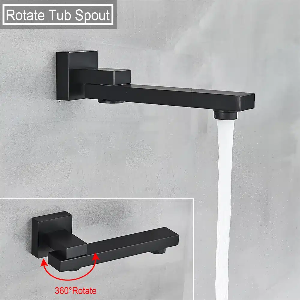 Dušisegisti komplekt musta termostaadiga, vihmavee ja juga 40X80 | kujundav pilt e-kaubamaja pildikogust