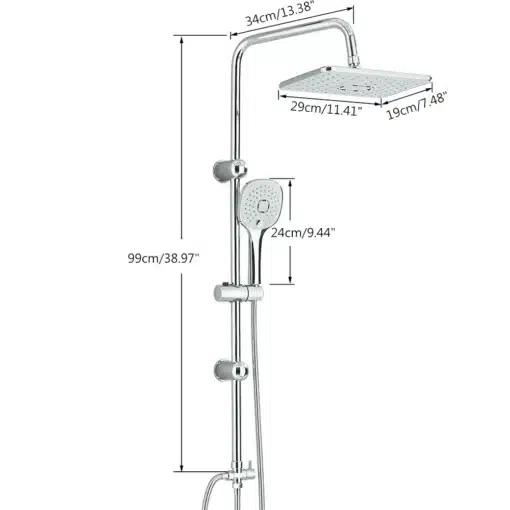 Dušisüsteem käeshoitava dušiga, seinakinnitusega, segisti | E-pood Tootemaailm Dušisüsteem käeshoitava dušiga, seinakinnitusega, segisti