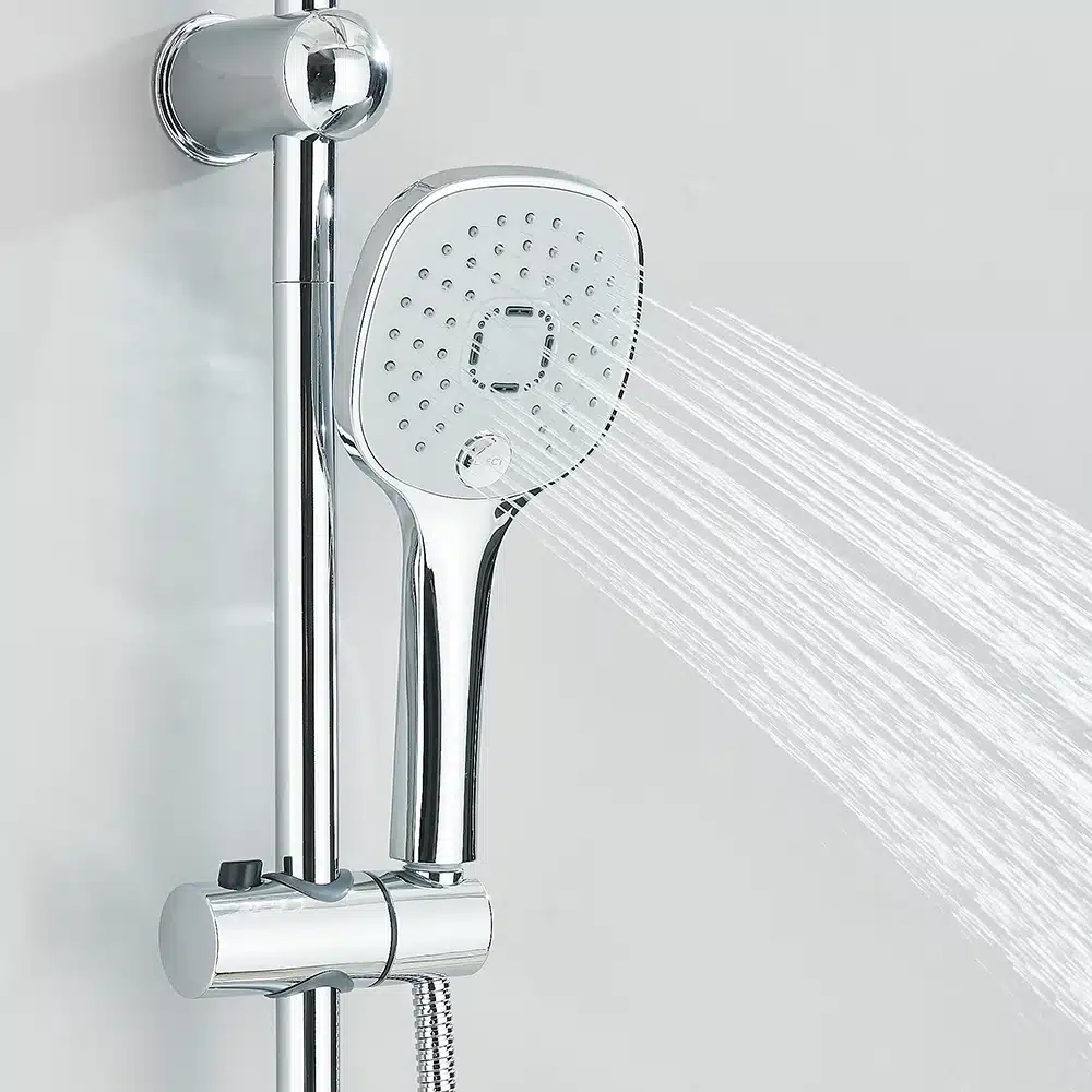 Dušisüsteem käeshoitava dušiga, seinakinnitusega, segisti | kujundav pilt e-kaubamaja pildikogust