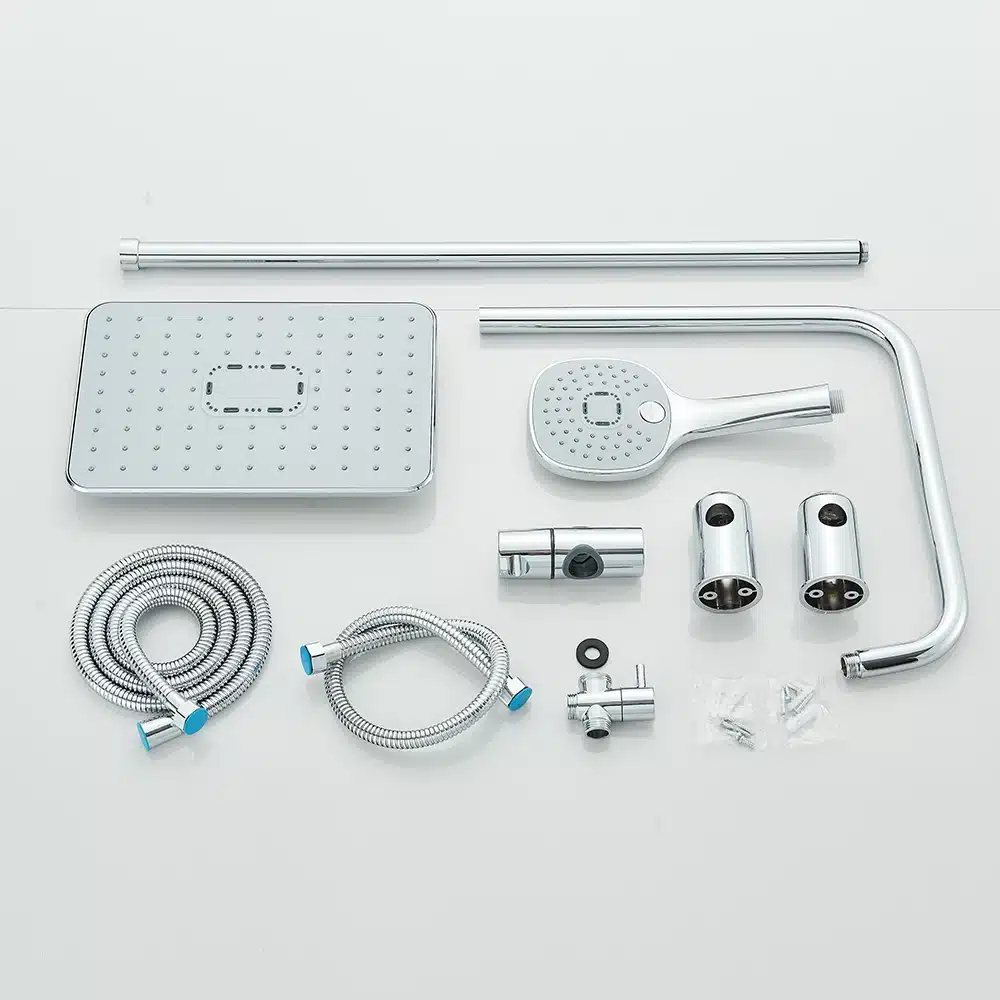 Dušisüsteem käeshoitava dušiga, seinakinnitusega, segisti | kujundav pilt e-kaubamaja pildikogust