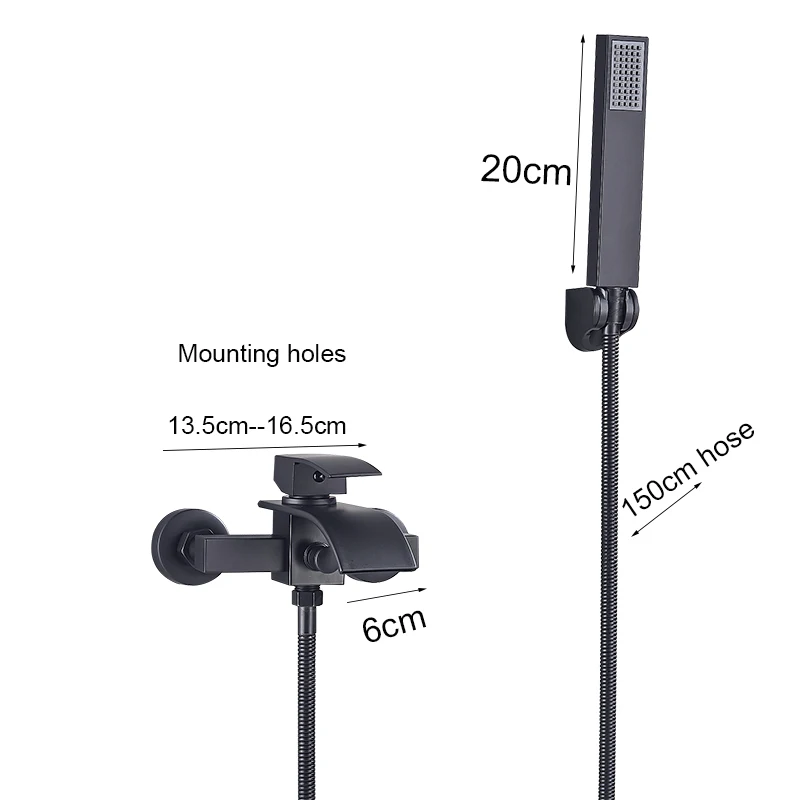 Must vannitoasegisti kahe funktsiooniga, seinakinnitusega | kujundav pilt e-kaubamaja pildikogust