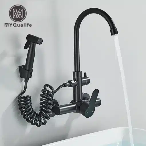 Seinale paigaldatav köögivann koos kõrgsurve käsidušiga | E-pood Tootemaailm Seinale paigaldatav köögivann koos kõrgsurve käsidušiga