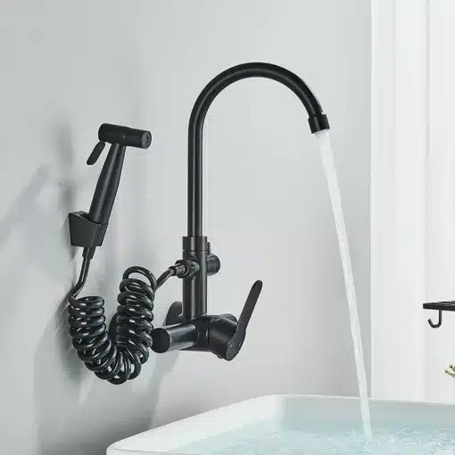 Seinale paigaldatav köögivann koos kõrgsurve käsidušiga | E-pood Tootemaailm Seinale paigaldatav köögivann koos kõrgsurve käsidušiga