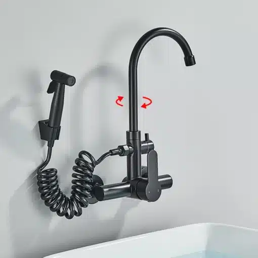 Seinale paigaldatav köögivann koos kõrgsurve käsidušiga | E-pood Tootemaailm Seinale paigaldatav köögivann koos kõrgsurve käsidušiga