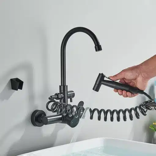 Seinale paigaldatav köögivann koos kõrgsurve käsidušiga | E-pood Tootemaailm Seinale paigaldatav köögivann koos kõrgsurve käsidušiga