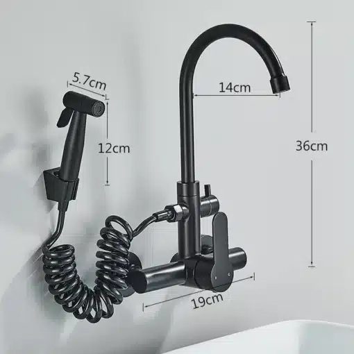 Seinale paigaldatav köögivann koos kõrgsurve käsidušiga | E-pood Tootemaailm Seinale paigaldatav köögivann koos kõrgsurve käsidušiga