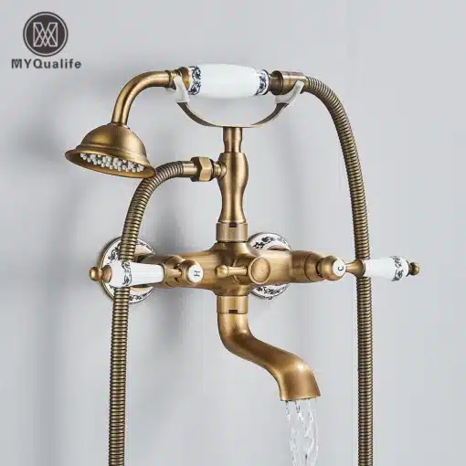 Antiik stiilis ilus messingist vannitoa dušisegisti | E-pood Tootemaailm Antiik stiilis ilus messingist vannitoa dušisegisti