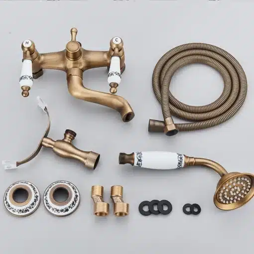 Antiik stiilis ilus messingist vannitoa dušisegisti | E-pood Tootemaailm Antiik stiilis ilus messingist vannitoa dušisegisti