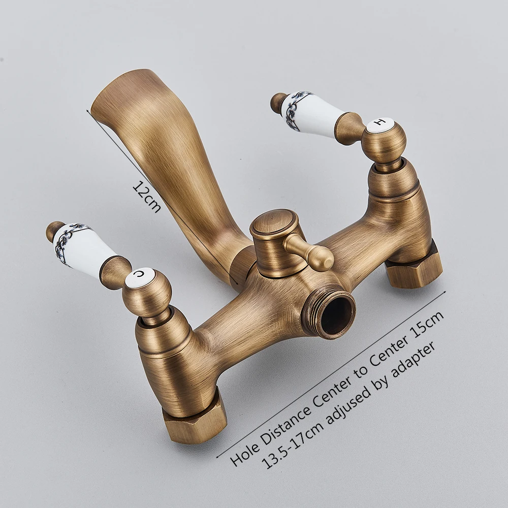 Antiik stiilis ilus messingist vannitoa dušisegisti | kujundav pilt e-kaubamaja pildikogust