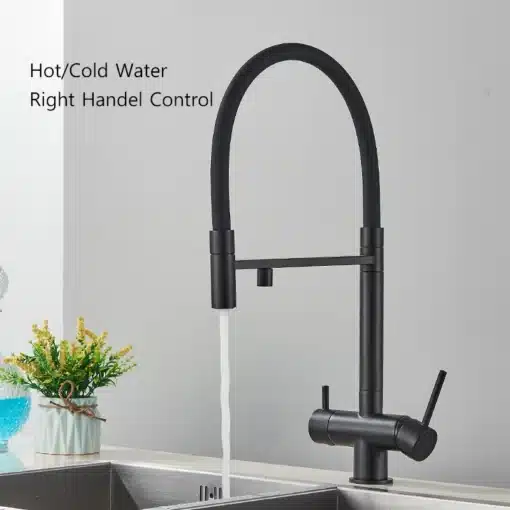 Köögisegisti, messing, kahe käepidemega, väljatõmmatav | E-pood Tootemaailm Köögisegisti, messing, kahe käepidemega, väljatõmmatav