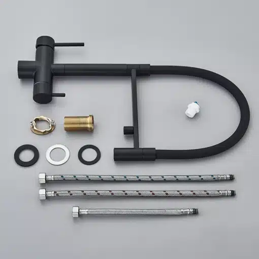 Köögisegisti, messing, kahe käepidemega, väljatõmmatav | E-pood Tootemaailm Köögisegisti, messing, kahe käepidemega, väljatõmmatav