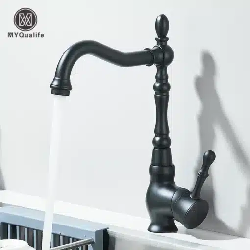 Antiik stiilis köögivalamu kraan messingist 360° pööratav | E-pood Tootemaailm Antiik stiilis köögivalamu kraan messingist 360° pööratav