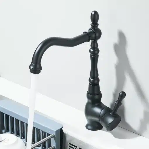 Antiik stiilis köögivalamu kraan messingist 360° pööratav | E-pood Tootemaailm Antiik stiilis köögivalamu kraan messingist 360° pööratav