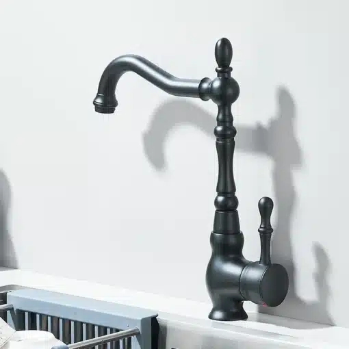 Antiik stiilis köögivalamu kraan messingist 360° pööratav | E-pood Tootemaailm Antiik stiilis köögivalamu kraan messingist 360° pööratav
