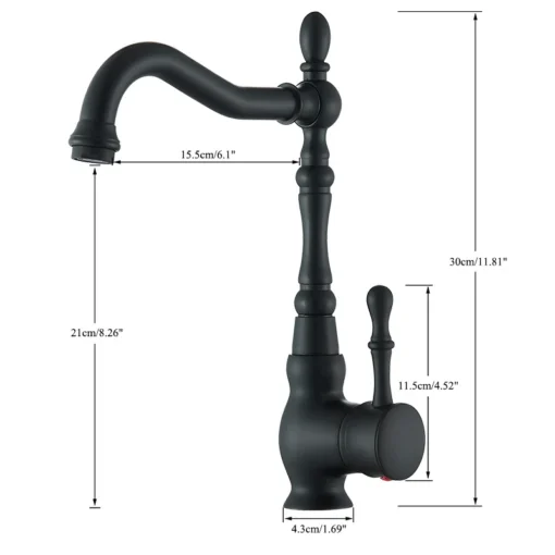 Antiik stiilis köögivalamu kraan messingist 360° pööratav | E-pood Tootemaailm Antiik stiilis köögivalamu kraan messingist 360° pööratav