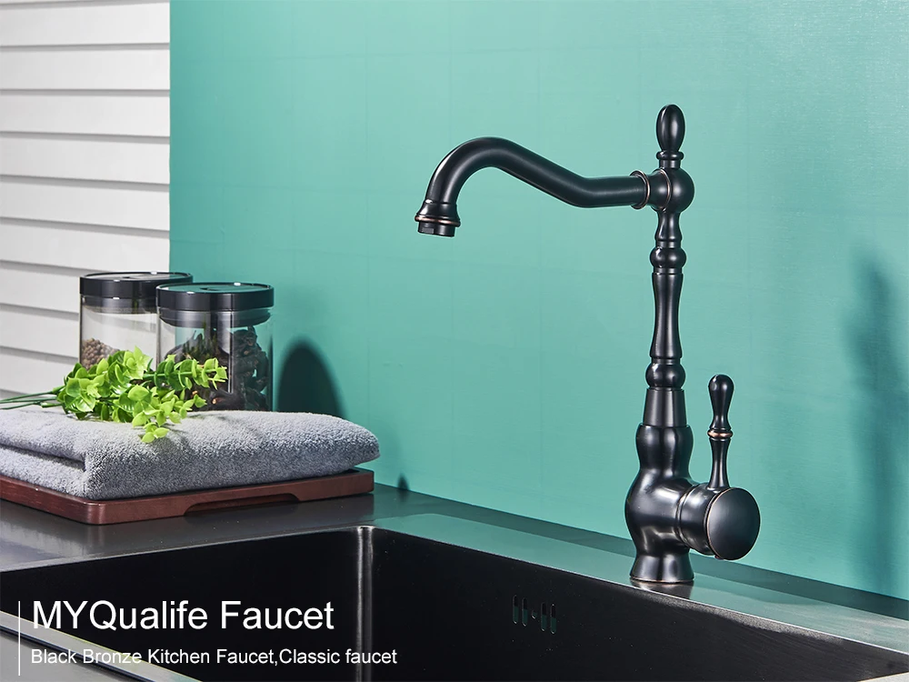 Antiik stiilis köögivalamu kraan messingist 360° pööratav | kujundav pilt e-kaubamaja pildikogust