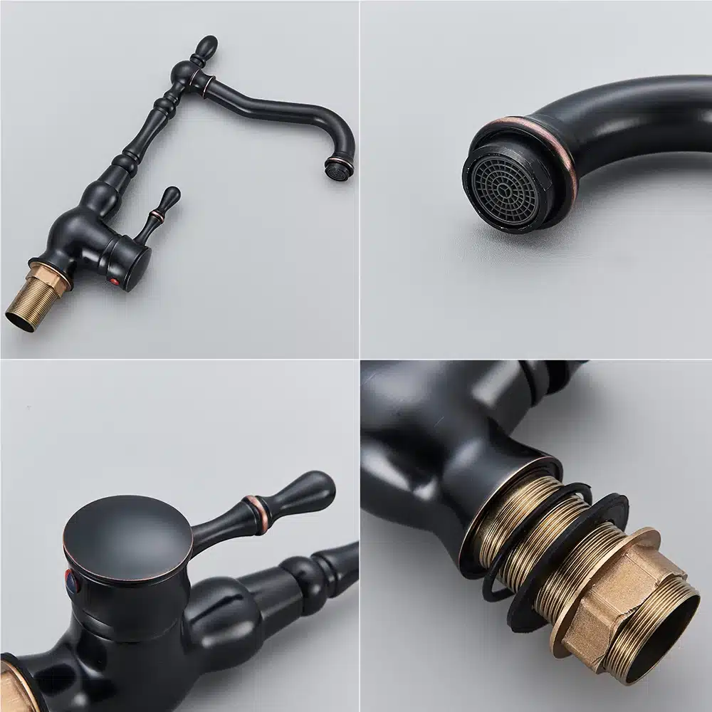 Antiik stiilis köögivalamu kraan messingist 360° pööratav | kujundav pilt e-kaubamaja pildikogust