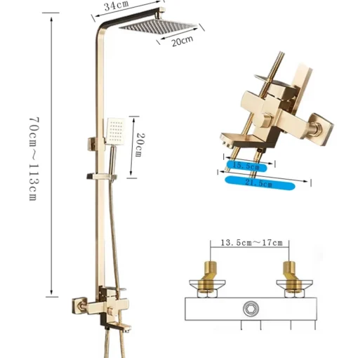 Luksuslik duššisegisti vihmadušipea ja käsidušiga vannitoa komplekt | E-pood Tootemaailm Luksuslik duššisegisti vihmadušipea ja käsidušiga vannitoa komplekt