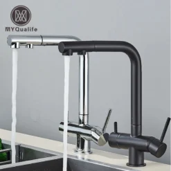 Köögisegisti kuuma ja külma veega, 360° pööratav, filtriga