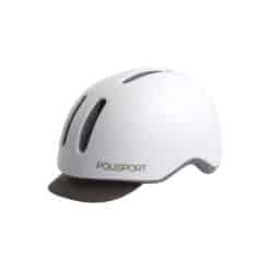 Valge Kiiver Polisport Commuter (L) musta ääre ja ventileerivate avadega, ideaalne linnas liiklemiseks.