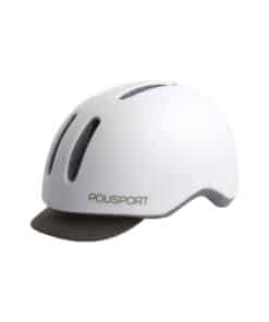 Valge Kiiver Polisport Commuter (L) musta ääre ja ventileerivate avadega, ideaalne linnas liiklemiseks.