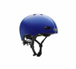 Sinine Jalgrattakiiver Nutcase Ocean Stripe Gloss MIPS 52-56cm, silmatorkava läikiva viimistluse ja mugavate reguleeritavate rihmadega, sobib ideaalselt linnakeskkonnas kasutamiseks.