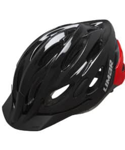 Stiilne must ja punane Kiiver LIMAR Scrambler, Black Red 21 (L), millel on aerodünaamiline disain ja mugavad ventilatsiooniavad, istub turvaliselt ja mugavalt peas.