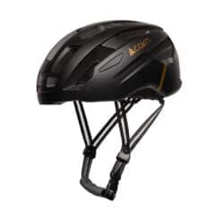 Kiiver CAIRN PRISM II Matt Black Gold, elegantse mattmusta värviga ja kuldsete detailidega, tugevdatud konstruktsioon ja mugavad rihmad, sobib linnasõitudeks.