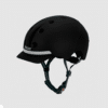 Must linnakiiver MELON E-Series, Black Ice (M/L) koos turvarihmadega valgel taustal, aerodünaamilise disainiga ja ventilatsiooniavadega.