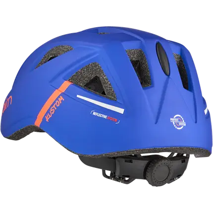 Laste kiiver CAIRN Kustom Mat King Blue, sinine värv, keskmises suuruses (S), tehtud vastupidavast materjalist musta sisuga. Kiivril on sportlik disain ja ümar kuju, millel on ventileerimisaugud ja reguleeritav kinnitus.
