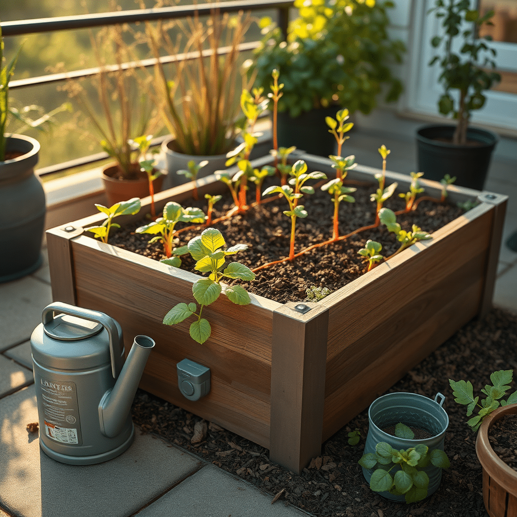 Peenrakast terrassil ja tilkkastmine