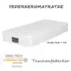 Voodi halli kangaga ja vedrumadratsiga 90x200, valge vedrumadrats pehme tepitud kangaga, OEKO-TEX sertifikaadiga.