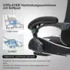 Kontoritool kangast ergonoomiline jalgtoega mänguritool musta kangaga, pehmete polsterdatud käetugedega, reguleeritav töö- ja puhkeasend.