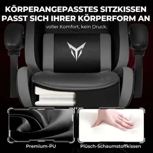 Mänguritool ergonoomiline seljatoega must XGC02 | E-pood Tootemaailm Musta värvi Mänguritool ergonoomiline seljatoega XGC02, millel on kehavormiga sobiv istmepadi ja pehme polsterdus. Toolil on tugevad käetoed ja see on valmistatud kvaliteetsest PU-materjalist.