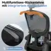 Kontoritool ergonoomiline 3D peatugi ja nimmetugi | E-pood Tootemaailm Kontoritool ergonoomiline 3D peatugi ja nimmetugi, millel on musta värvi multifunktsionaalne seljatugi, integreeritud riidepuu ja libisemiskindlad käetoed. Toetav must raam ja võrgusilmne seljapaneel pakuvad mugavust ja stabiilsust.