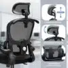 Kontoritool ergonoomiline 3D peatugi ja nimmetugi | E-pood Tootemaailm Kontoritool ergonoomiline 3D peatugi ja nimmetugi, musta värvi, millega kaasnevad reguleeritavad funktsioonid, asub kaasaegses kontorikeskkonnas. Tooli disain on kasutajasõbralik, valmistatud kvaliteetsetest materjalidest, et pakkuda optimaalset tuge seljale ja kaelale.