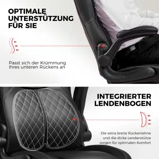 Mänguritool ergonoomiline kiikuvate käetugedega must | E-pood Tootemaailm Mänguritool ergonoomiline kiikuvate käetugedega must, millel on rõhutatud nimmetugi ja integreeritud seljaosa tugi valget öösärki kandva mudeliga. Disainitud mugavuse ja selja tervise tagamiseks.