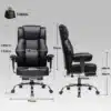 Arvutitool ergonoomiline reguleeritav | E-pood Tootemaailm Arvutitool ergonoomiline reguleeritav musta värvi nahast materjaliga. Esikülg ja külgvaade, millel on näha tooli mõõdud: laius 74 cm, kõrgus reguleeritav 119-129 cm. Läikiv metallist alus ja pehme polsterdus tugeva seljatoega ning reguleeritavad käetoed.