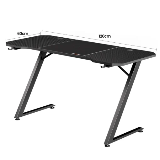 Arvutilaud ja tool komplektina, ergonoomilise disainiga | E-pood Tootemaailm Stiilne ja modernne arvutilaud, millel on must pind ja tugeva metallist raamiga. Laua mõõtmed on 60cm lai ja 120cm pikk, pakkudes rohkelt tööpinda. Minimalistlik disain sobib igasse interjööri.