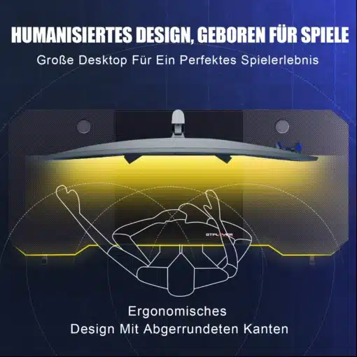 Arvutilaud LED-valgustusega ja karbonviimistlusega 120x60 cm | E-pood Tootemaailm Arvutilaud LED-valgustusega ja karbonviimistlusega. Laual on moodne sinine ja kollane valgusefekt ning ergonoomiline disain. Laua pind on vastupidav ja sobib ideaalselt mänguritele.
