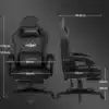 Mänguritool kangast ergonoomiline reguleeritav pöörlev | E-pood Tootemaailm Must kangast ergonoomiline mänguritool, millel on reguleeritavad kõrgus ja seljatugi, keerlev alus ning mõõtmed. Tool on polsterdatud kvaliteetse kangaga, millel on tikitud muster ning pehme peatoe ja nimmetoega istmepadi.