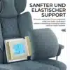 Kontoritool ergonoomiline lai seljatugi taskuvedrudega | E-pood Tootemaailm Kontoritool ergonoomiline lai seljatugi taskuvedrudega, millel on tumehall polsterdus ja metallraam, pakkudes tuge mugavaks istumiseks.