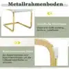 Söögitoolid kõrge seljatoega, valge, kuldne raam, 2 tk | E-pood Tootemaailm Söögitoolid kõrge seljatoega, valge ja kuldse raamiga, metallist jalad ning libisemisvastased padjad põranda kaitseks.
