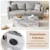 Kohvilaud marmoriefektiga MDF hall 90×50×30 cm nordic stiil | E-pood Tootemaailm Hall nordic stiilis marmoriefektiga MDF kohvilaud, mõõtmetega 90×50×30 cm, asetatud helepruunile vaibale, taustal hall diivan koos dekoratiivpatjadega. Lauda kaunistavad ajakiri ja tass, lisaks puidust põrand.