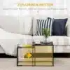 Diivanilaudade komplekt mustast terasest, minimalistlik | E-pood Tootemaailm Diivanilaudade komplekt mustast terasest minimalistlikus stiilis, sisaldades kahte eri suurusega lauaplaati ja raamiga, vastu heledat diivanit koos kaunistuste ja padjaga.