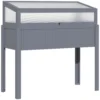 Hall kõrgendatud aiapeenar polükarbonaatkattega, mõõtudega 120x54x122 cm, seisab stabiilsetel neljal jalal. Peenral on läbipaistev katteosa, mis kaitseb taimi ilmastikumõjude eest.