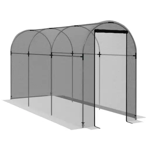 Putukavõrk aiataimedele uksega, HDPE, 1.2x3.6 m | E-pood Tootemaailm Putukavõrk aiataimedele uksega, HDPE materjalist, mõõtmetega 1.2x3.6 m. Võrgul on hall värv ja kaarjas konstruktsioon, mis sobitub aiataimede kaitsmiseks, pakkudes kindlat kaitset putukate eest.