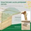 Kasvuhoone külmlava kuusepuust, PC kattega, 100x50x35 cm | E-pood Tootemaailm Pildil on kuusepuust kasvuhoone külmlava praktilise avatava kaanega, mis on varustanud hingede ja toetusliistudega. Selle läbipaistev PC kate tagab hea ventilatsiooni ja päikesekiirguse.