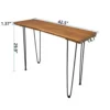 Körge laud täispuidust, mustade metalljalgadega 108 cm | E-pood Tootemaailm Körge laud täispuidust, mustade metalljalgadega 108 cm. Puitplaadi rikkalik looduslik toon toetub sale'idele metallkarkassi jalgadele modernse esteetika loomiseks. Ideaalne sobituma erinevatesse ruumidesse, pakkudes praktilist ja stiilset sisustuselementi.